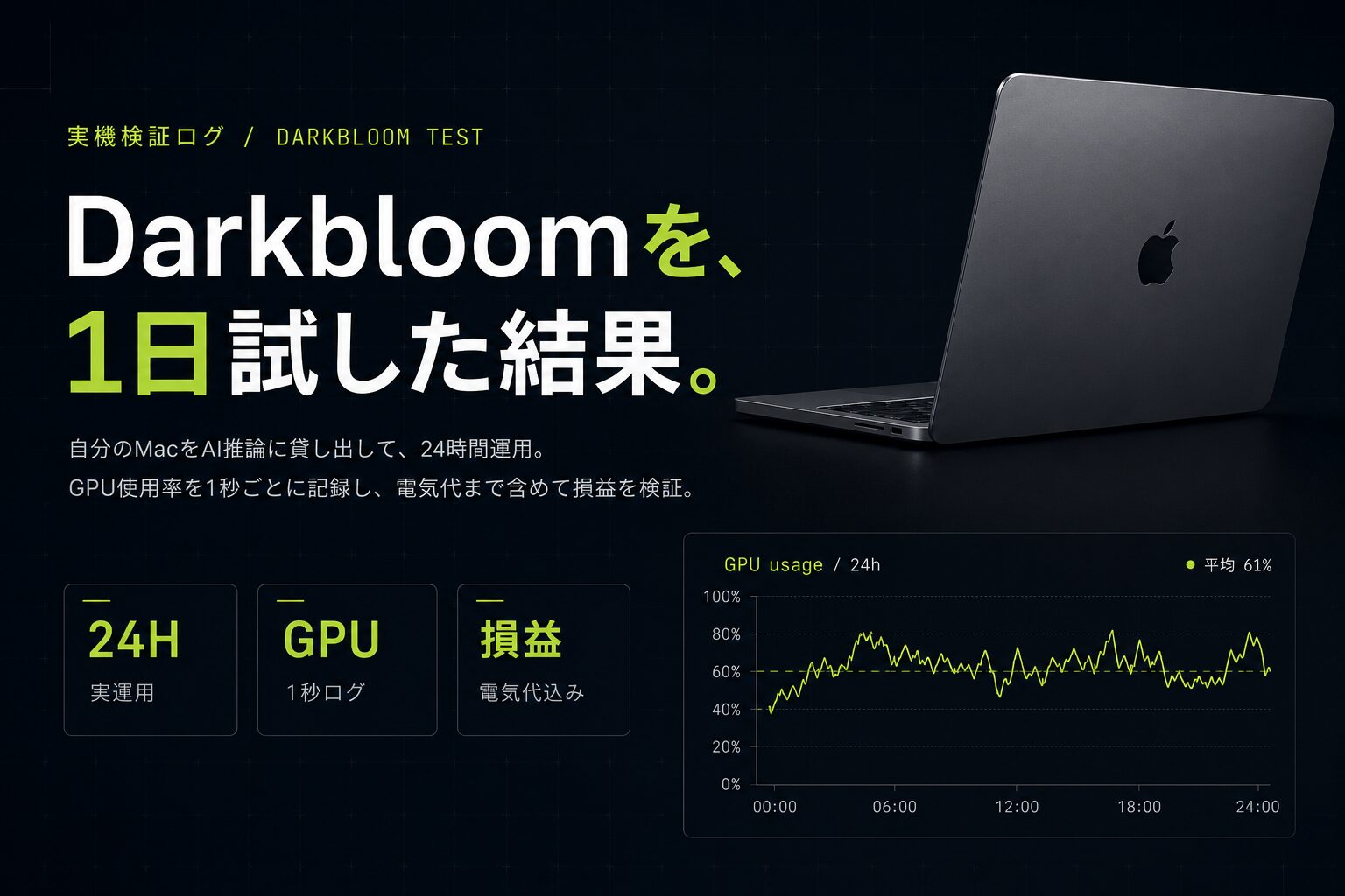 【検証】Darkbloomは本当に稼げる?Macを1日放置した収益を大公開!